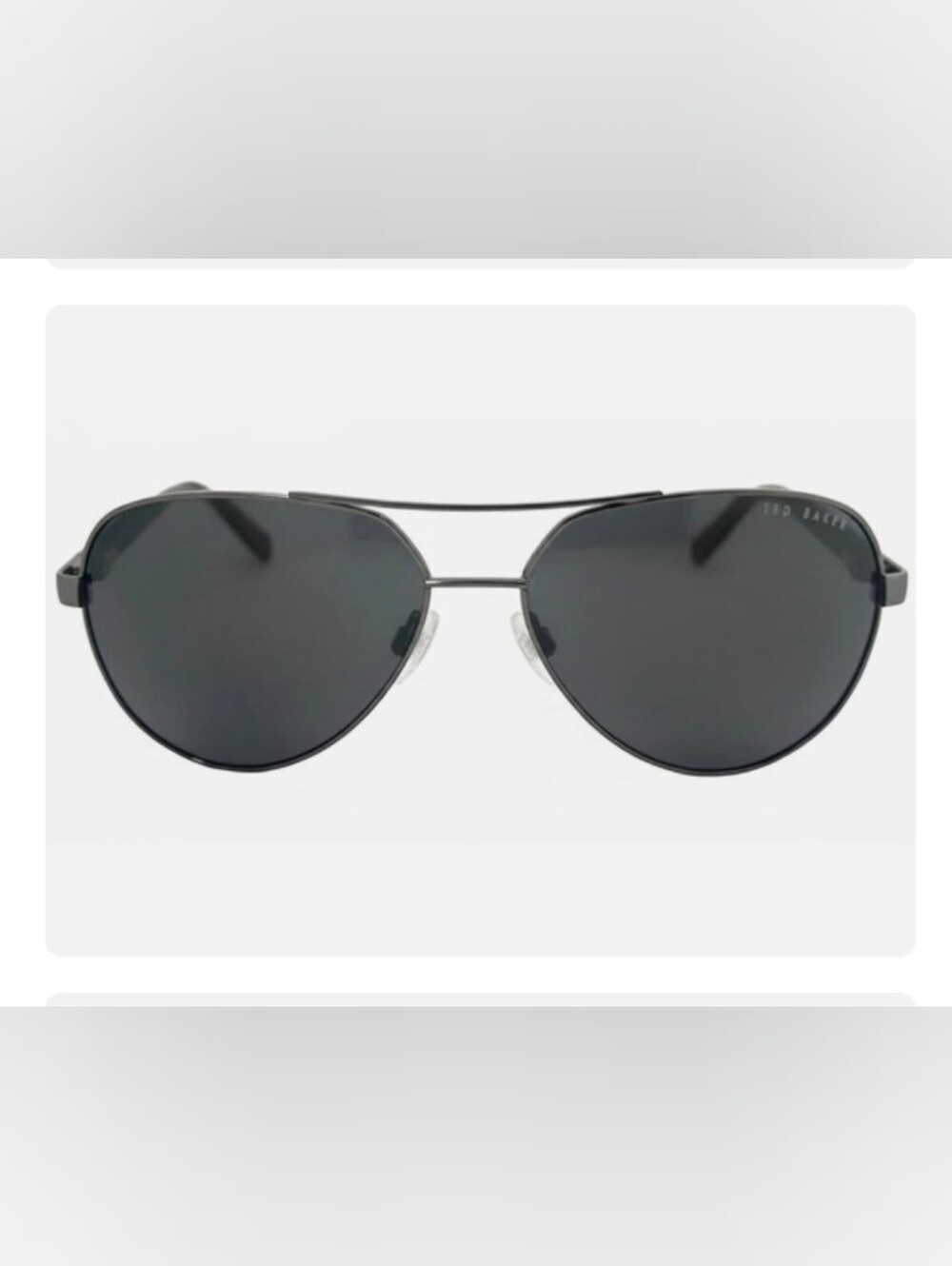 Ted Baker Polarized Men's Dark Gunmetal Aviator Sunglasses - TMS219-DGN-57